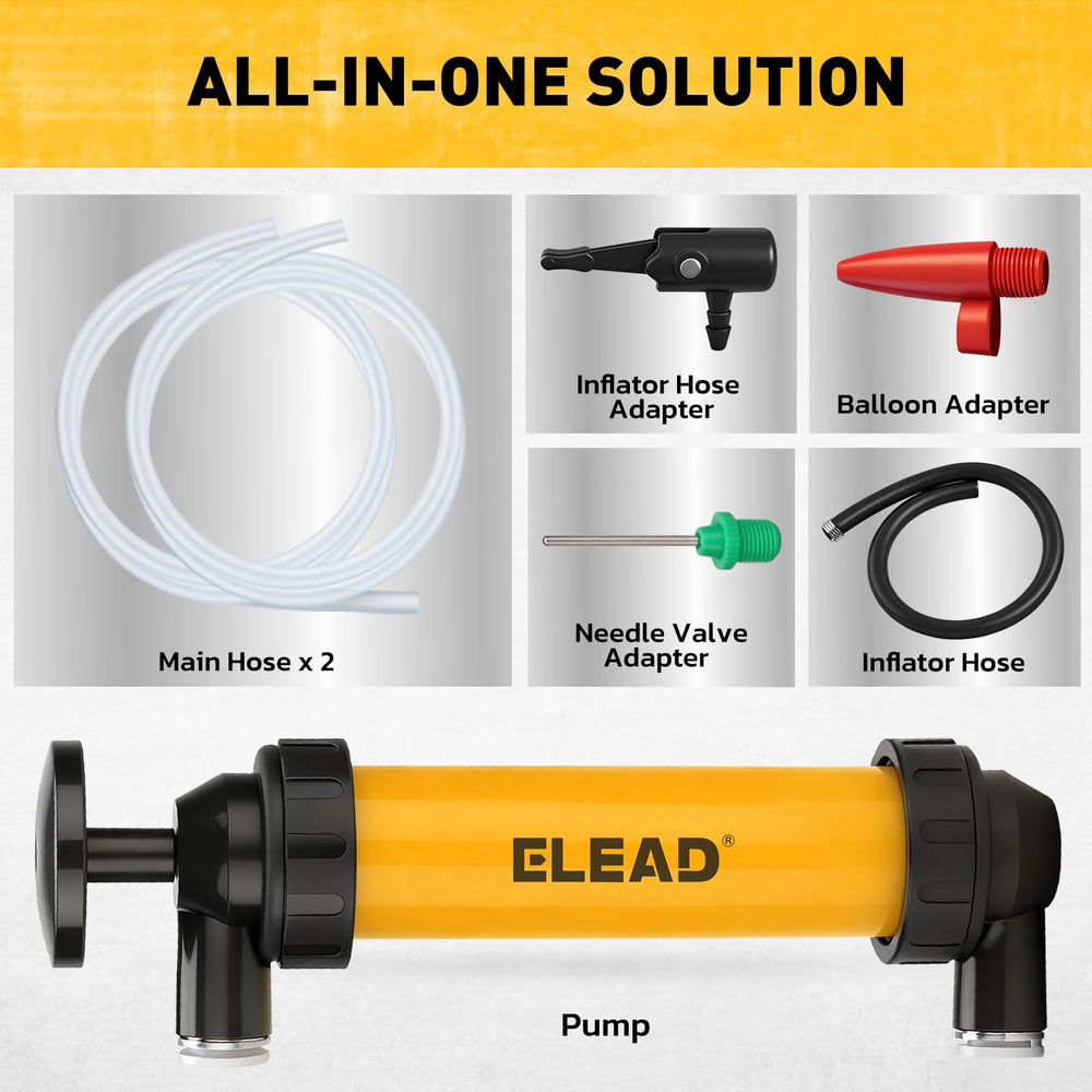 ELEAD high-speed fluid transfer demonstrates rapid oil or fuel movement with clean flow.
