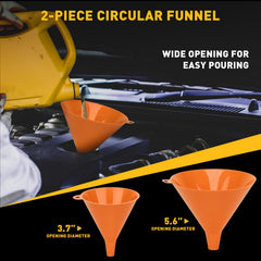 ELEAD translucent funnel shows coolant level during refills for accuracy