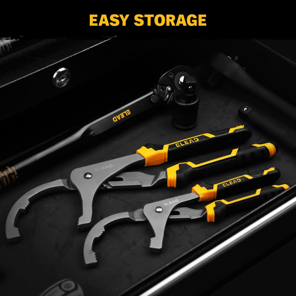 ELEAD 5-position slip joint enables quick size setting