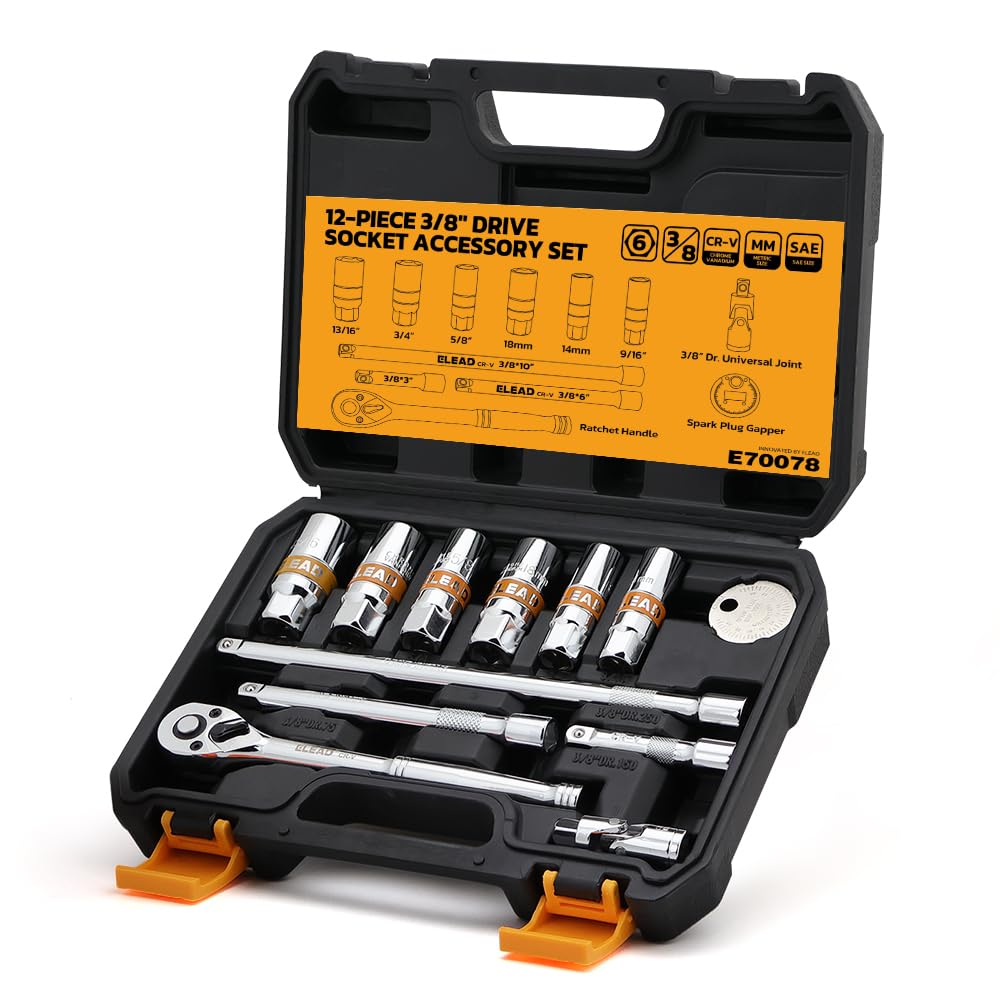 ELEAD spark plug socket 9-16 inch for precise removal in tight spaces.