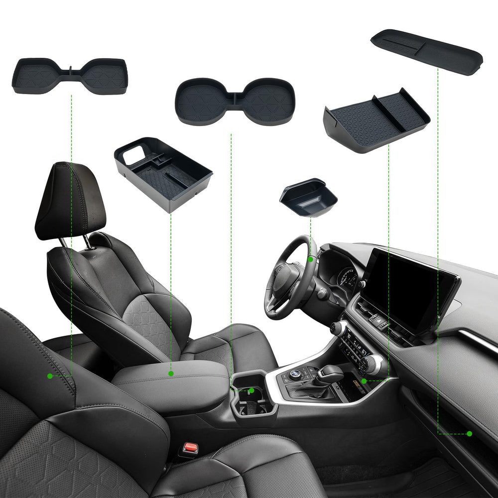 ELECFRESH armrest storage box keeps essentials within reach for the RAV4.