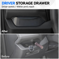 ELECFRESH rear seat cup holder insert keeps drinks stable during trips.
