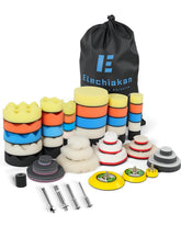 Elechiakan drill polishing pads kit ready for car detailing tasks.