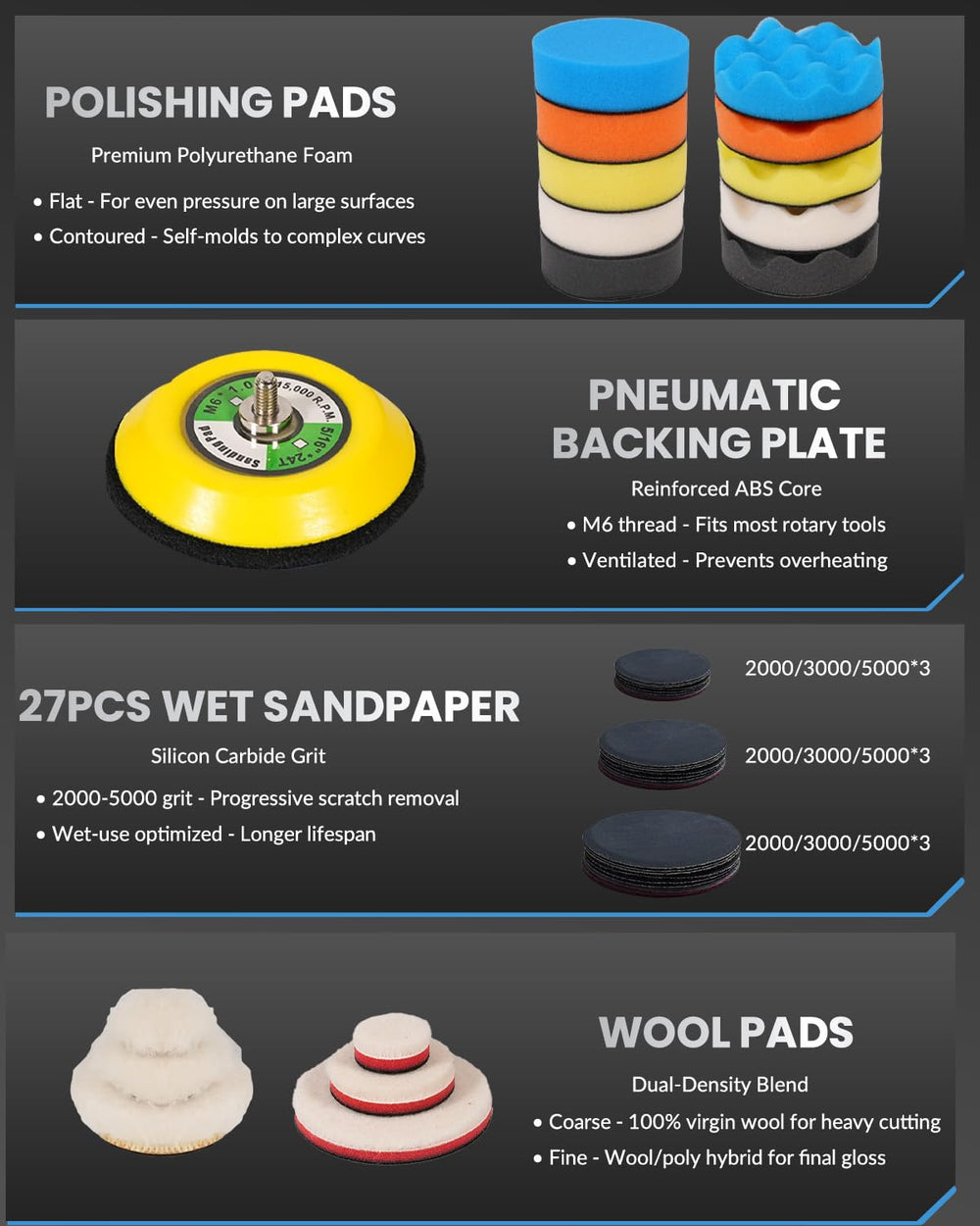 Elechiakan headlight restoration pad for clarity and shine.