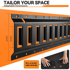 Elechomes E-Track rails 2ft enable compact securing options