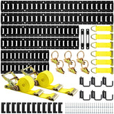 Elechomes E Track Rail Kit rail assembly on a workshop floor for robust anchoring.