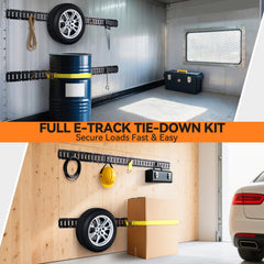 Elechomes E Track Rail Kit supports securing ATVs and motorcycles safely.