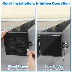 Elegananccy bumper end cap installation with screws and rubber pads.