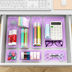 ElegantArray bathroom counter organizer holds toiletries and essentials.