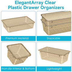 ElegantArray cosmetics drawer storage tray keeps brushes and palettes organized