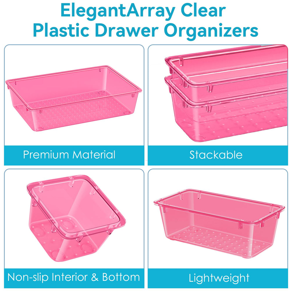 ElegantArray kitchen drawer organizers neatly group utensils and tools.