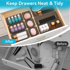 ElegantArray multipurpose drawer organizer adds flexible storage for various items.