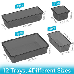 ElegantArray vanity makeup organizer four sizes keeps brushes and products neatly separated.