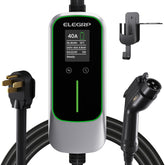 ELEGRP Level 2 EV Charger with 25ft extension cable for versatile home charging.