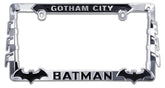 Elektroplate Batman chrome plate frame front view showcases bold, durable chrome finish.