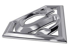 Elektroplate Superman emblem universal fit for flat smooth surfaces on vehicles