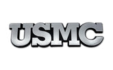 Elektroplate USMC emblem chrome front view on car for patriot styling