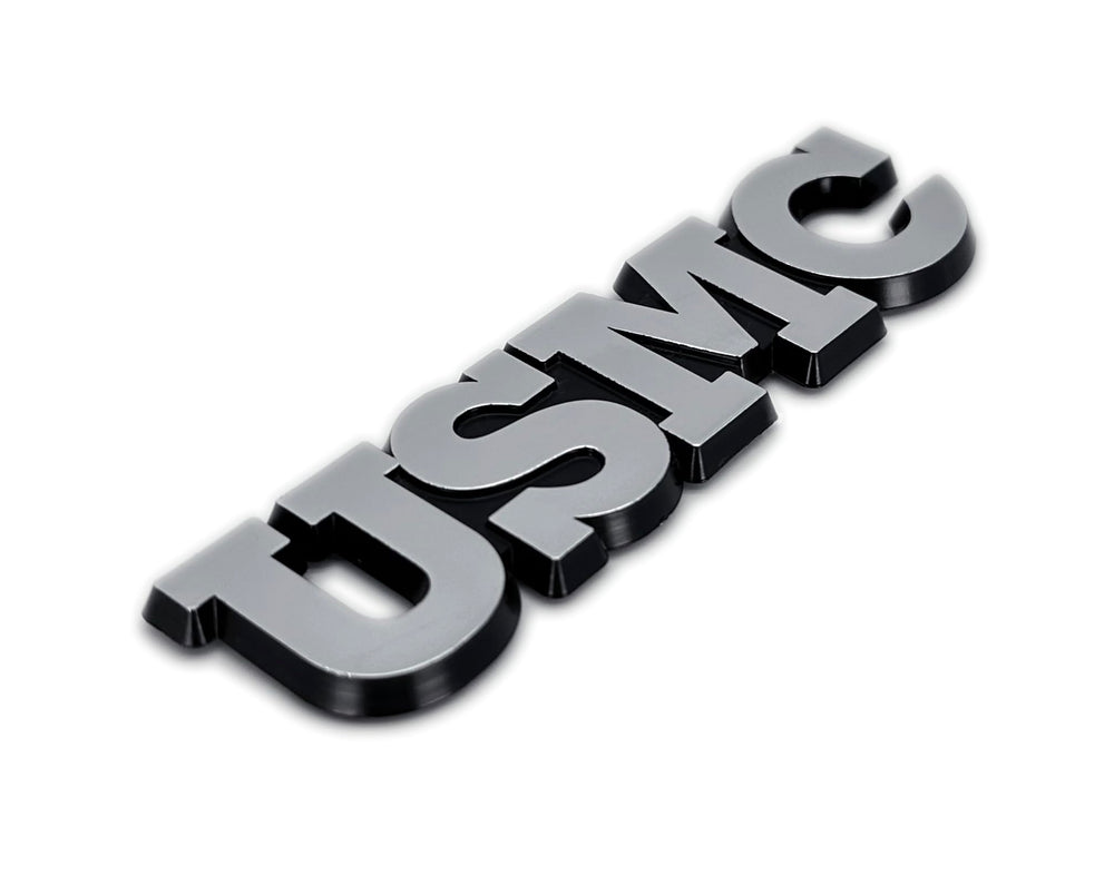 Elektroplate USMC emblem with domed decal insert offers vibrant graphics