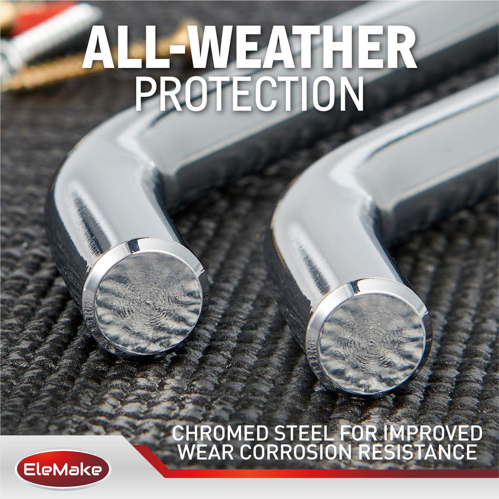Elemake hitch lock offers up to 20,000 lbs towing capacity for strong trailer security.