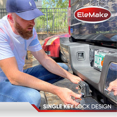 Elemake rubber dust cap protects the keyhole from dirt and moisture.