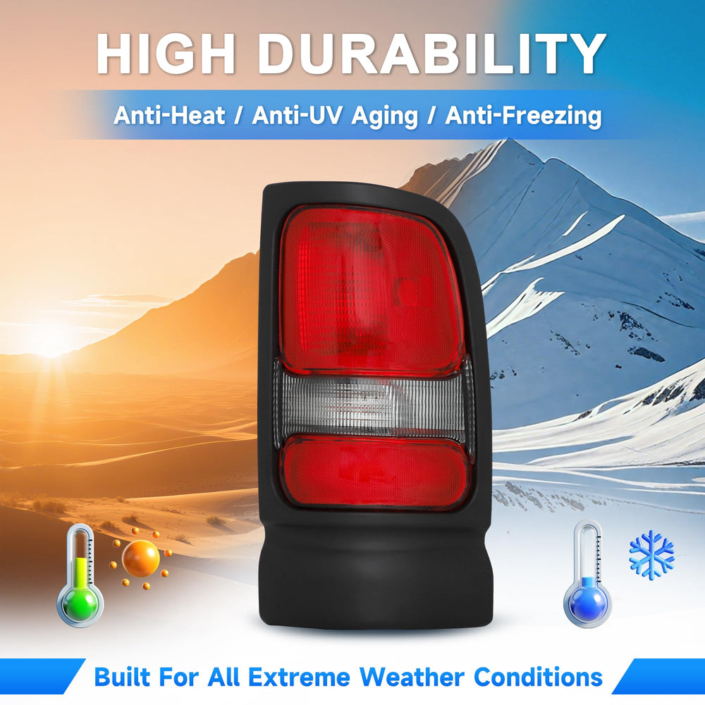 ELH taillight optics provide clear, even lighting for Dodge Ram 94-01