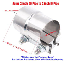 eLifecenter lap joint band clamp 2in demonstrates robust connection between pipes