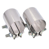 eLifecenter 2in exhaust clamp front view demonstrates secure joining