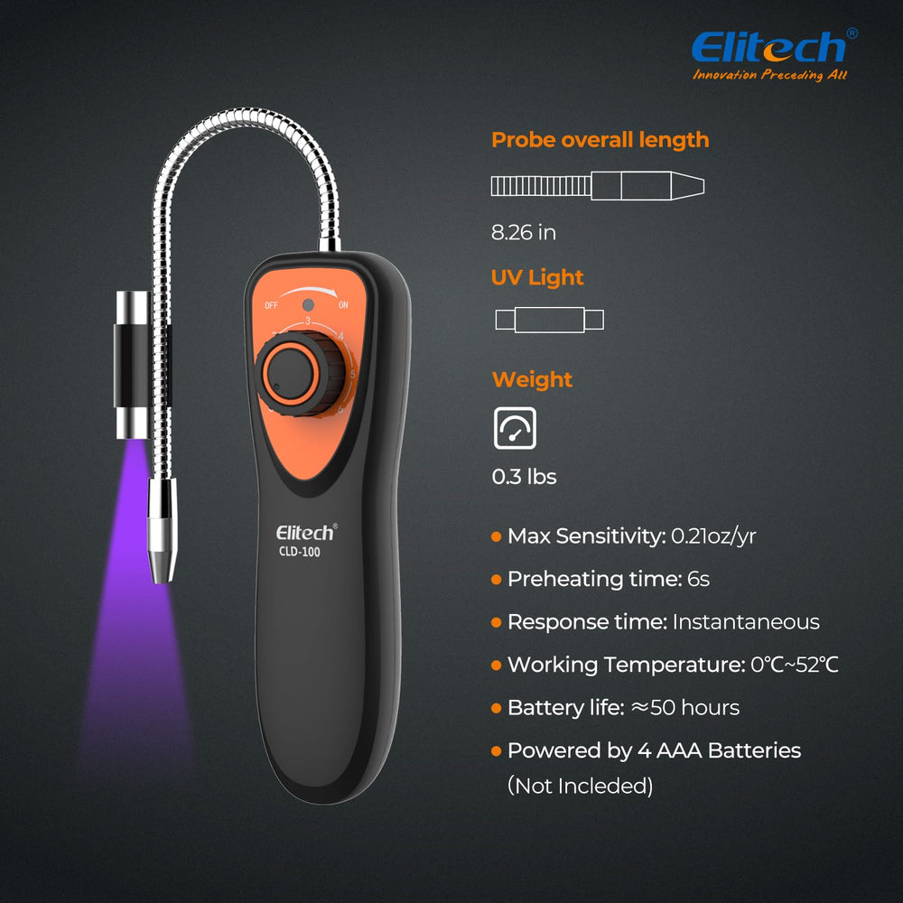Elitech CLD-100 vehicle HVAC use-case shows practical car service scenarios.