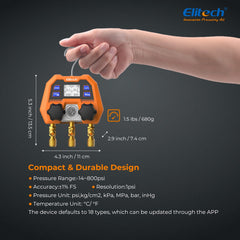 Elitech DMG-4B advanced modes screen enables data recording and future enhancements.
