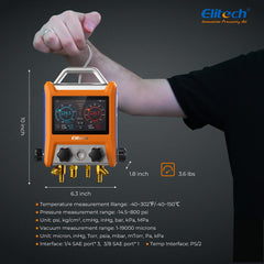 Elitech EMG-40V data logging USB export emphasizes easy data archiving.