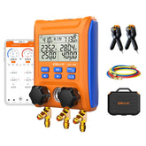 Elitech LMG-10W wireless digital manifold display for precise refrigerant pressure monitoring on the go.