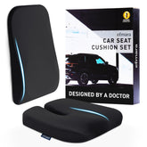 Elmara doctor-designed car seat cushions provide back support for long drives.