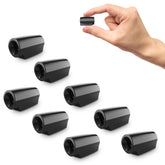 Elook deer warning whistle round mini size shown on car bumper, discreet deterrence