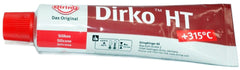 Close-up of Elring Dirko HT red silicone sealant texture.