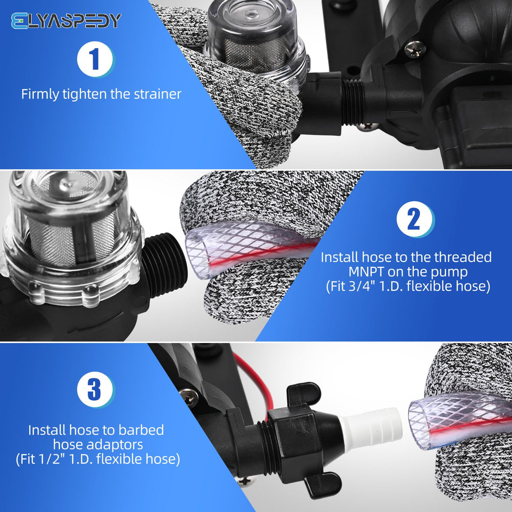 Elyaspedy 3.3 GPM pump delivers dependable flow for showers and sinks.