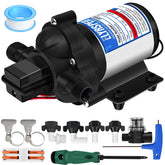 Elyaspedy 2088-422-144 RV pump provides steady water pressure for RV systems.