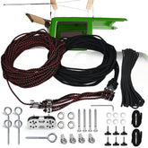 Elyaspedy upgraded hardtop lift setup in a garage for one-person operation.