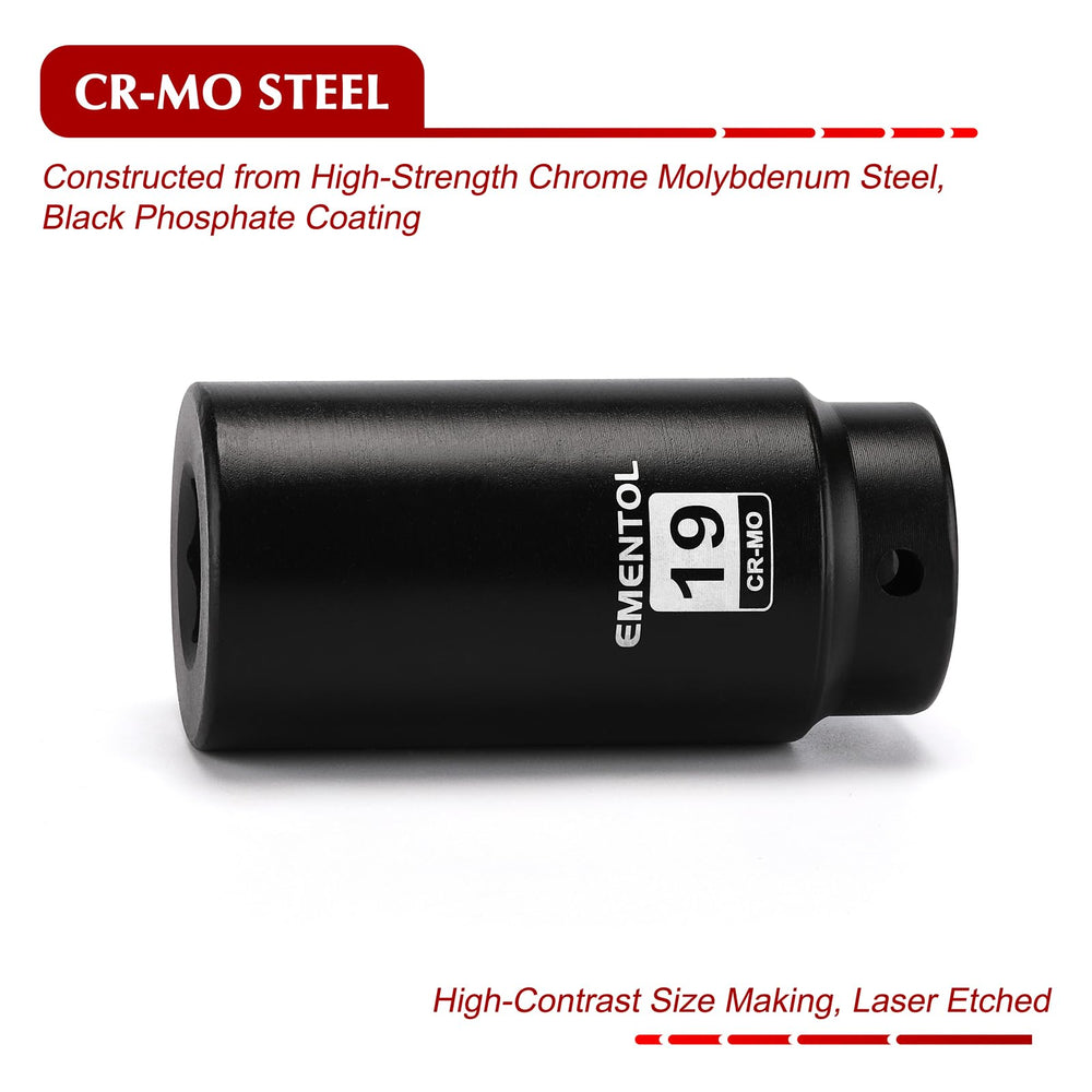 EMENTOL protective black phosphate coating close-up on the socket