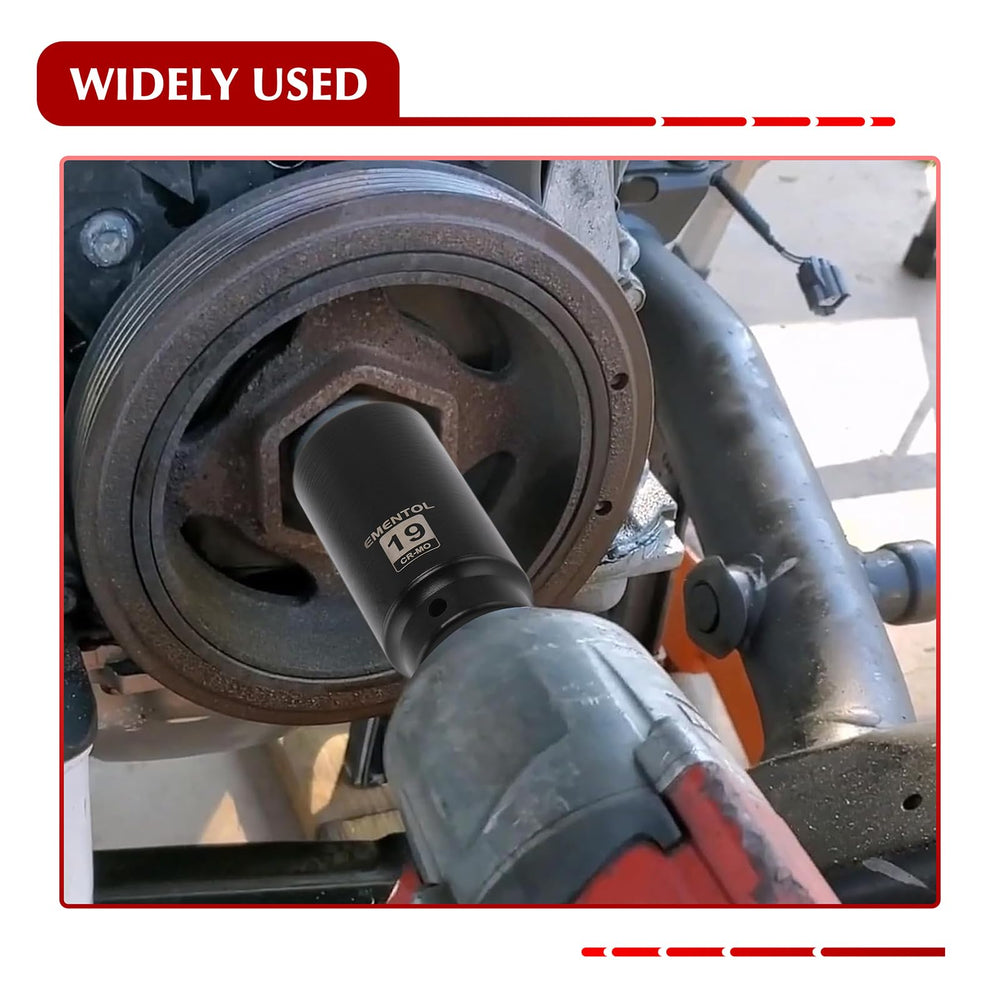EMENTOL socket in use loosening crank bolts with leverage