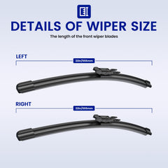 EMITHSUN wiper with preinstalled adapters for effortless OEM replacement.