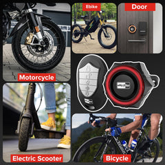 eMjollRay bike alarm versatile for bicycles, e-bikes, motorcycles, more