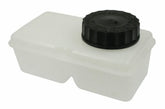 EMPI dual circuit reservoir mounted on Beetle master cylinder for easy installation.