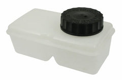 EMPI dual circuit reservoir mounted on Beetle master cylinder for easy installation.