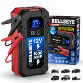 EMSON Bullseye XL jump starter unit with cables ready for quick car starts.