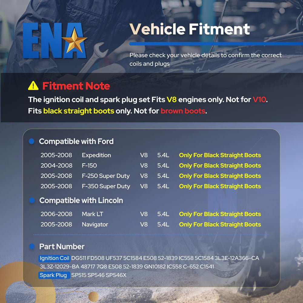Bolt-on coil packs installation guide for quick fit by ENA.