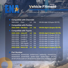 ENA ignition coil pack 4-pack installed on engine for 1.8L compatibility.