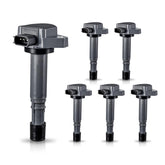 ENA ignition coil pack six-pack front view showing uniform black shells for reliable ignition