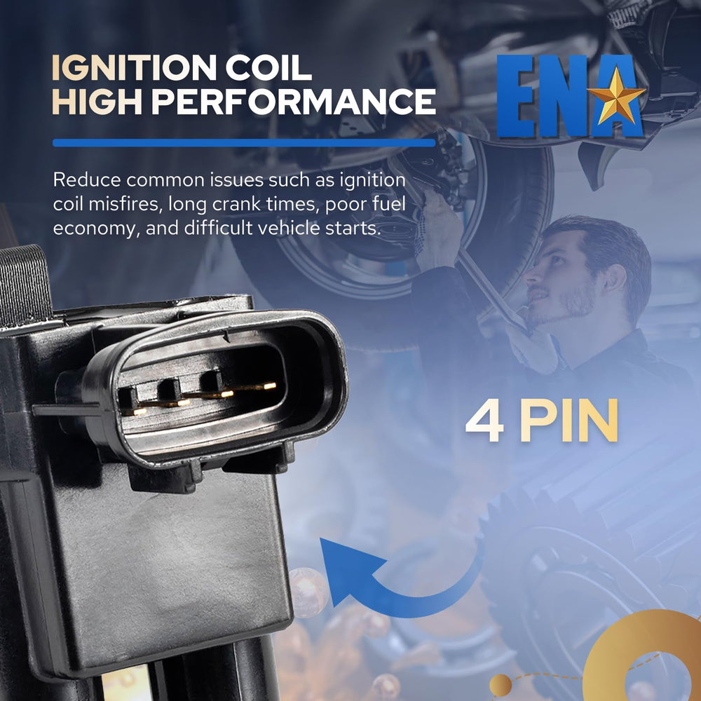ENA ignition coil pack terminal blade closeup with secure electrical contact