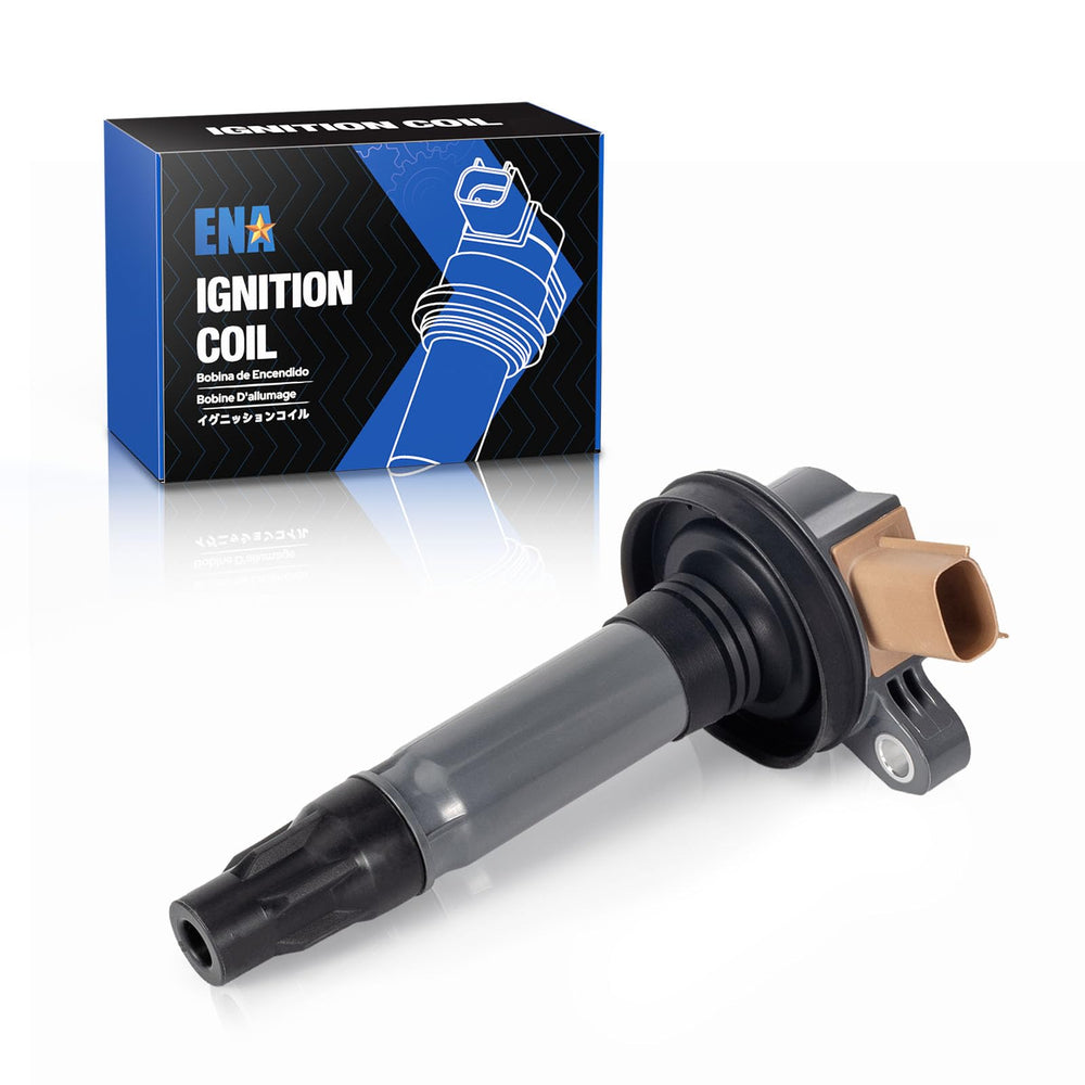 ENA ignition coil pack UF646 top view showing plug-and-play design for Ford EcoBoost