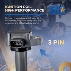 ENA coil pack vehicle-fitment chart confirms compatibility with multiple 3.0–3.7L V6 models